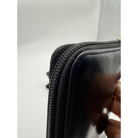 Chanel  Goatskin Camellia Embossed Zip Around Organizer Wallet Black*Beautiful - Picture 9 of 16